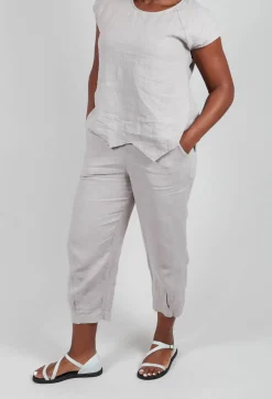 Linen Trousers in Light Grey