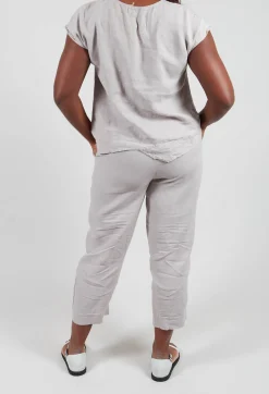 Linen Trousers in Light Grey