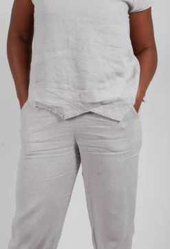 Linen Trousers in Light Grey