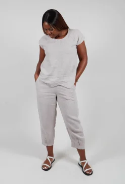 Linen Trousers in Light Grey