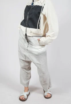 Linen Trousers in Moon Pigment