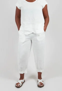 Linen Trousers in Off White