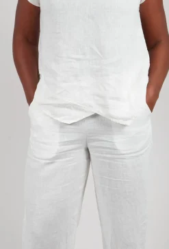 Linen Trousers in Off White