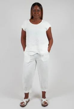Linen Trousers in Off White