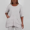 Linen Tunic in Light Grey