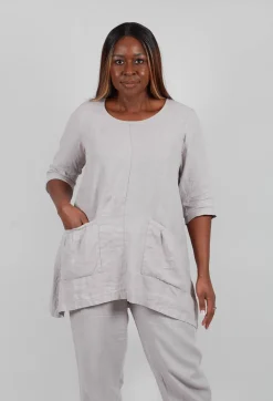 Linen Tunic in Light Grey