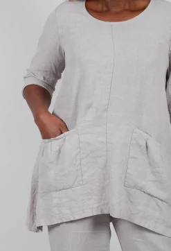 Linen Tunic in Light Grey