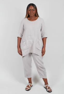 Linen Tunic in Light Grey