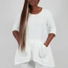 Linen Tunic in Off White
