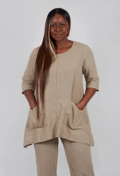 Linen Tunic in Putty
