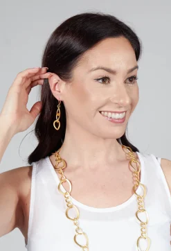Link Chain Earrings in Gold Plated
