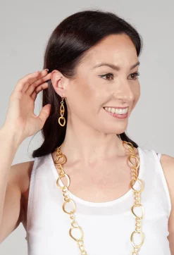 Link Chain Earrings in Gold Plated