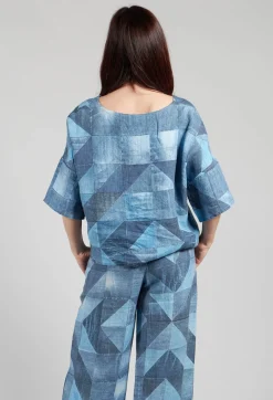 Lito Reversible Top in Denim