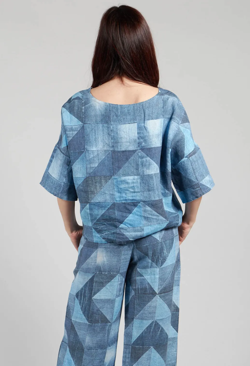Lito Reversible Top in Denim