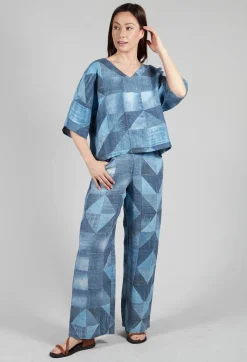 Lito Reversible Top in Denim