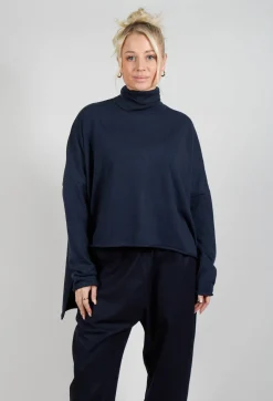 Lizeth Knitted Jumper in Deep Blue