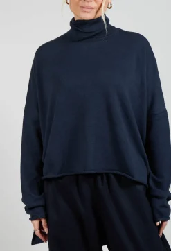 Lizeth Knitted Jumper in Deep Blue
