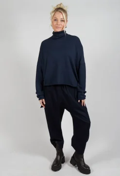 Lizeth Knitted Jumper in Deep Blue