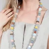 Long Beaded Necklace in Multicolour