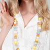 Long Beaded Necklace in Multicolour