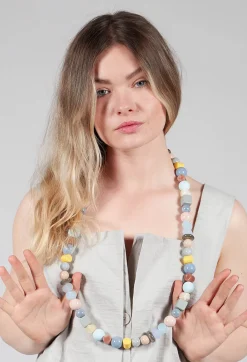 Long Beaded Necklace in Multicolour