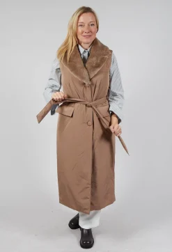 Long Belted Gilet in Amber