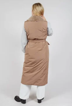 Long Belted Gilet in Amber
