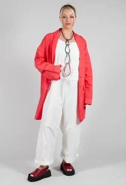 Long Blazer CC in Poppy Red