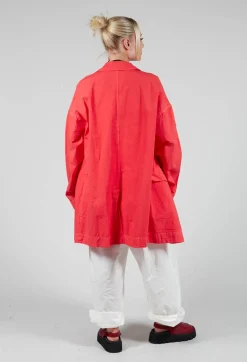 Long Blazer CC in Poppy Red