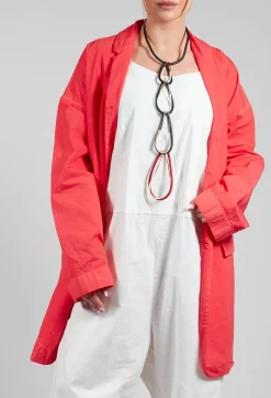 Long Blazer CC in Poppy Red
