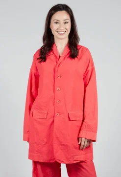 Long Blazer CC in Poppy Red