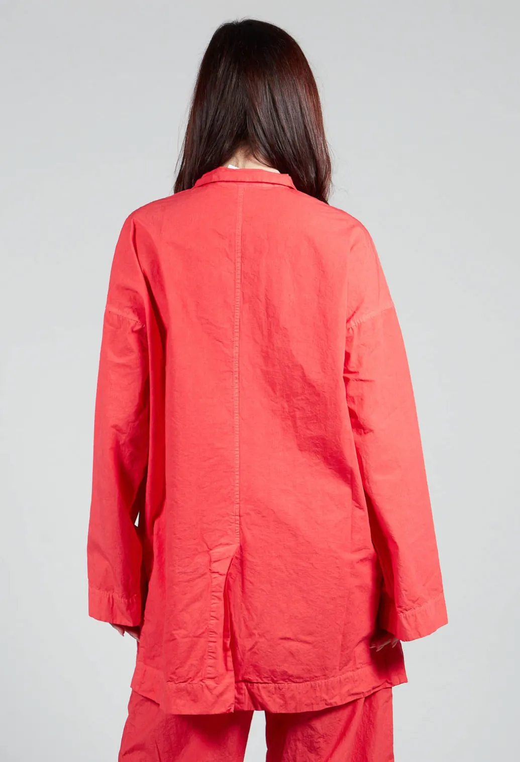 Long Blazer CC in Poppy Red