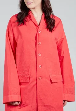 Long Blazer CC in Poppy Red