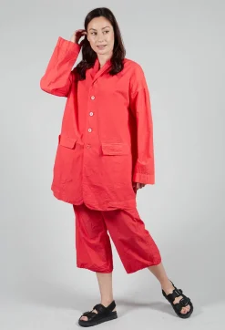 Long Blazer CC in Poppy Red