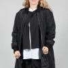 Long Bomber Jacket in Black