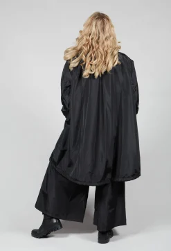 Long Bomber Jacket in Black