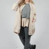 Long Bomber Jacket in Powder