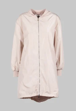 Long Bomber Jacket in Powder