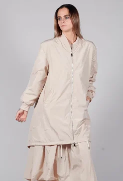 Long Bomber Jacket in Powder