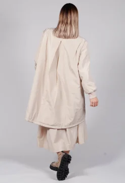 Long Bomber Jacket in Powder