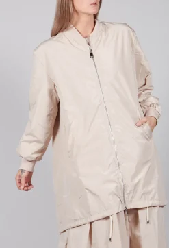 Long Bomber Jacket in Powder