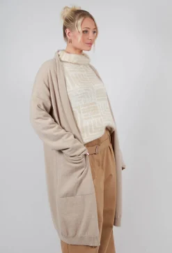 Long Cardigan in Beige