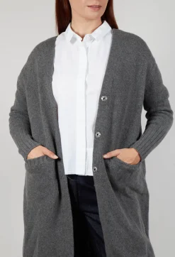 Long Cardigan in Grey