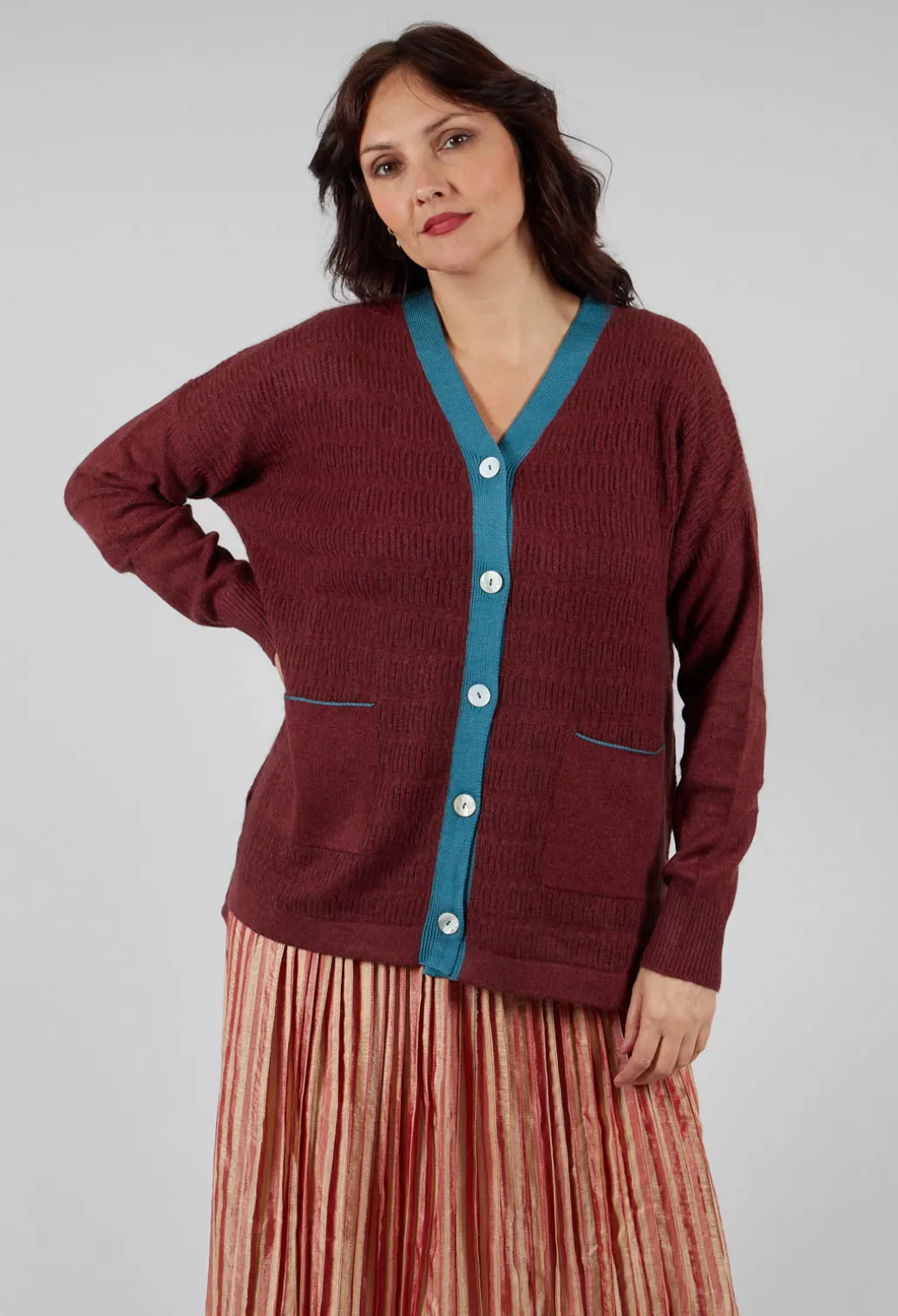 Long Cardigan in Hollister Steel