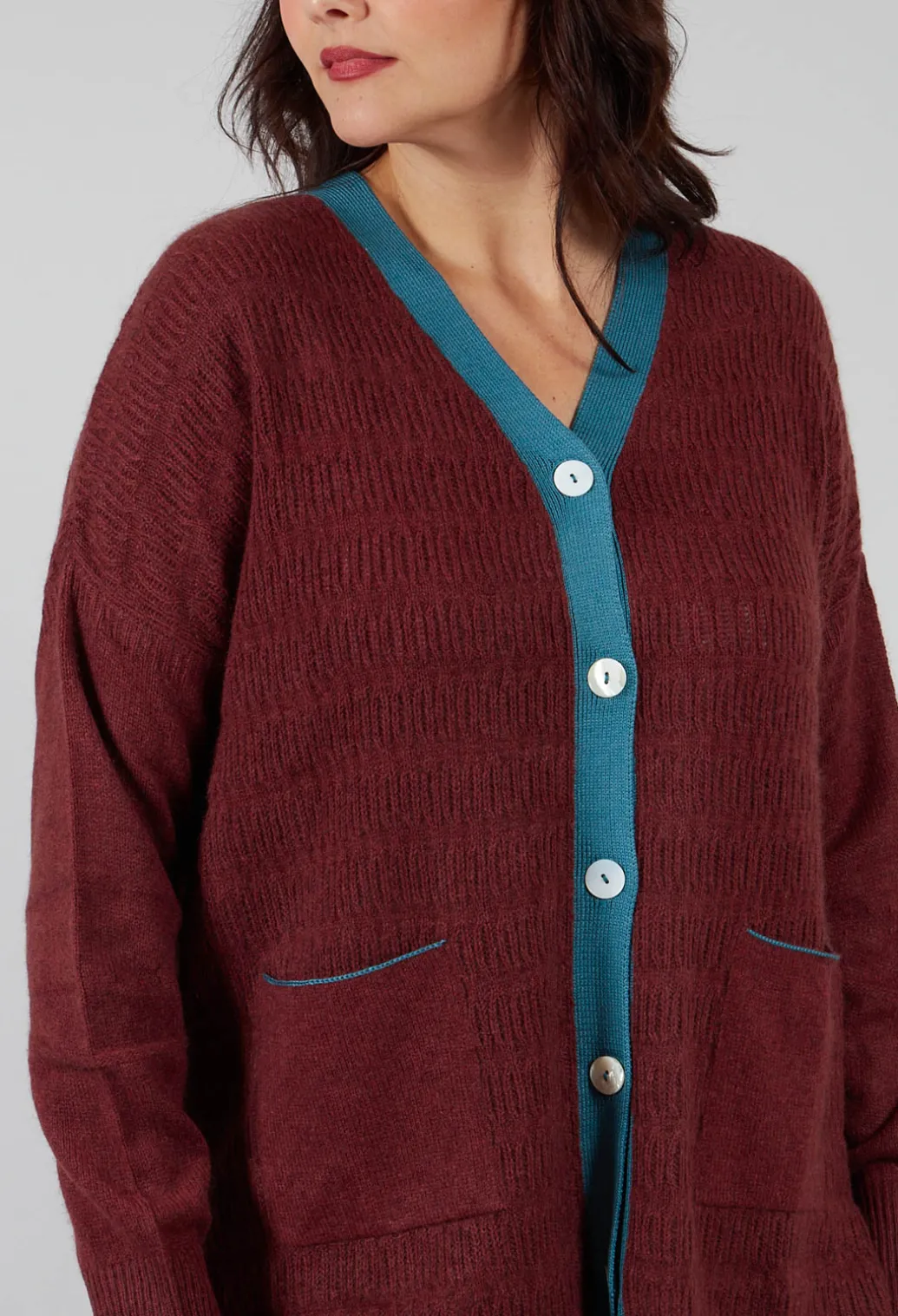 Long Cardigan in Hollister Steel