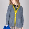 Long Cardigan in Jacaranda Weed