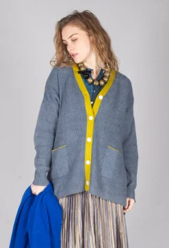 Long Cardigan in Jacaranda Weed