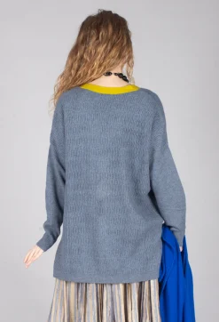 Long Cardigan in Jacaranda Weed