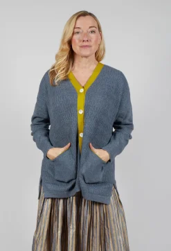 Long Cardigan in Jacaranda Weed