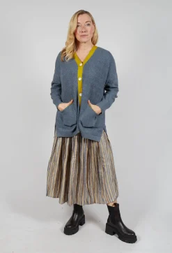 Long Cardigan in Jacaranda Weed